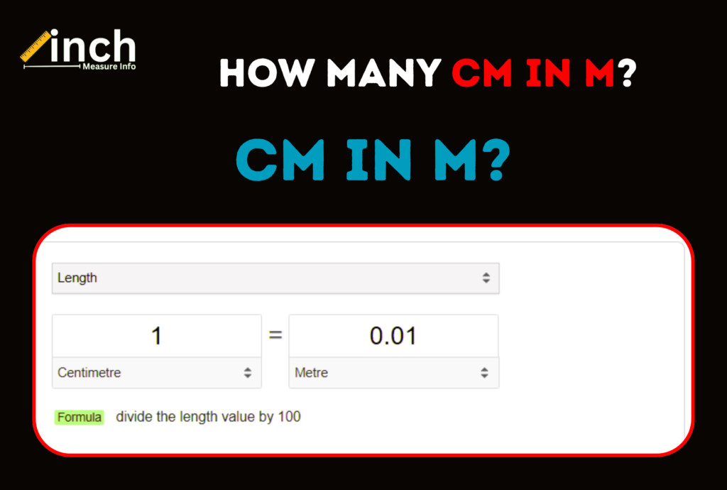 How many centimeters in a meter showing 1 meter equals 100 centimeters