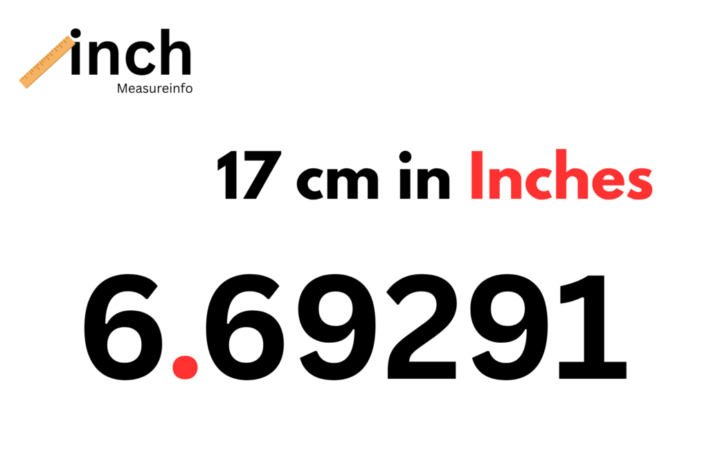 17 cm in Inches